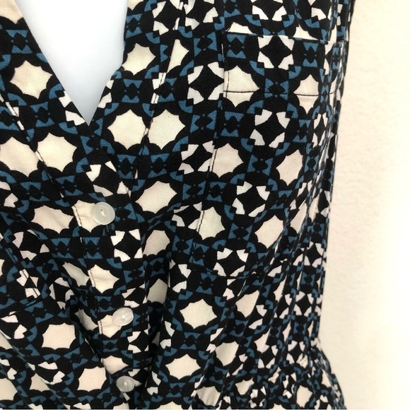 LOFT Sleeveless Geometric Print Dress - Picture 5 of 16